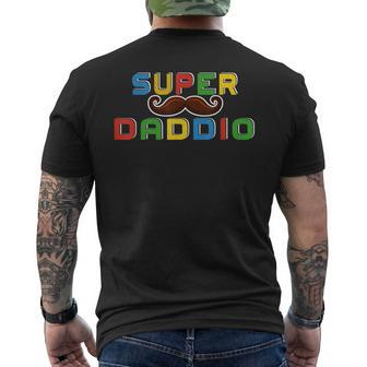 Superdaddio Dad Papa Daddy For Father Lovers Game Mens Back Print T-shirt | Mazezy
