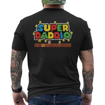 Superdaddio Dad Daddy Father Video Game Lovers Mens Back Print T-shirt | Mazezy AU