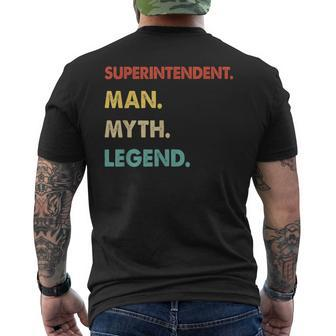 Superintendent Man Myth Legend Men's T-shirt Back Print - Thegiftio UK