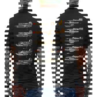 Supermarine Spitfire Is A British Ww2 Fighter Aircraft Men's T-shirt Back Print - Thegiftio UK