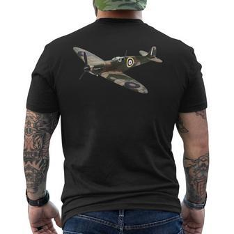 Supermarine Spitfire Ww2 Fighter Plane Men's T-shirt Back Print - Thegiftio UK