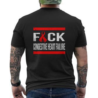 Support Congestive Heart Failure Awareness Mens Back Print T-shirt - Seseable