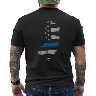 Support Law Enforcement New Jersey Nj State Police Mens Back Print T-shirt - Thegiftio UK