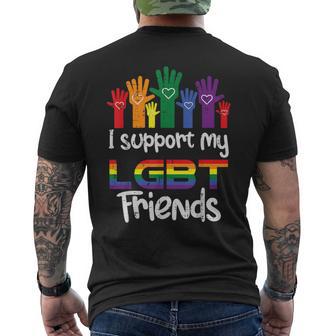 I Support My Lgbt Friends Gay Pride Lgbtq Straight Ally Men's T-shirt Back Print - Monsterry AU