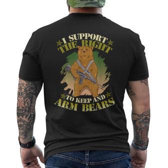 I Support The Right To Keep And Arm Bears Pun Men's T-shirt Back Print - Monsterry DE