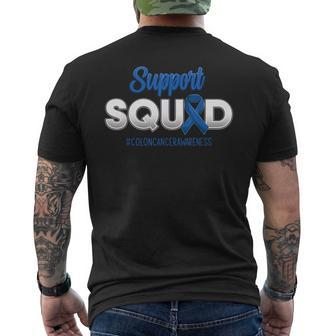 Support Squad Colon Cancer Awareness Strong For Women Men's T-shirt Back Print - Monsterry