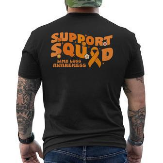Support Squad Limb Loss Awareness Orange Ribbon Hope Fighter Men's T-shirt Back Print - Seseable