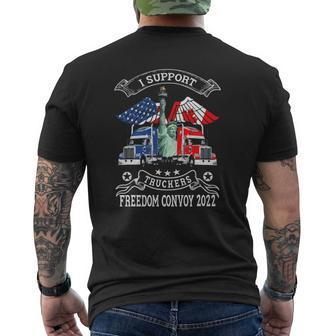 I Support Truckers Freedom Convoy 2022 Is Truckers Support Mens Back Print T-shirt | Mazezy
