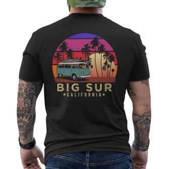 Surfer Big Sur California Vintage Van Surf Men's T-shirt Back Print | Mazezy CA