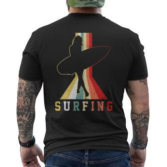 Surfer Girl Retro Vintage Men's T-shirt Back Print | Mazezy