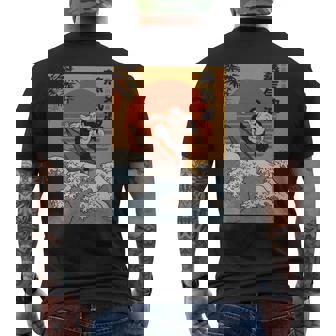 Surfer Samurai Surfing Vintage Surf Japanese Men's T-shirt Back Print | Mazezy