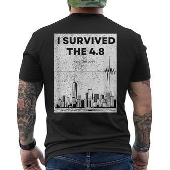 I Survived The 48 Nyc Earthquake April 5Th 2024 Men's T-shirt Back Print - Seseable