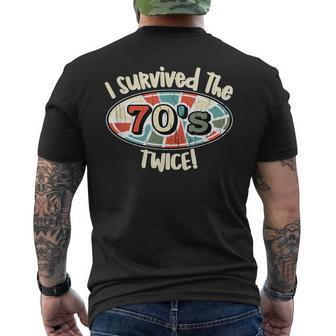 I Survived 70S Seventies Twice Eightieth 80Th Birthday Mens Back Print T-shirt - Thegiftio UK