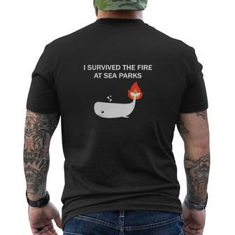 Survived The Fire At Sea Parks Mens Back Print T-shirt - Thegiftio UK