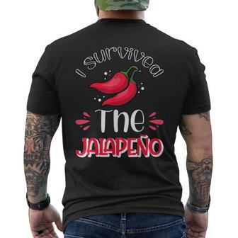 I Survived The Jalapeño Jalapeno Lover Pepper Men's T-shirt Back Print - Monsterry DE
