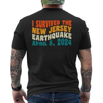 I Survived The New Jersey 48 Magnitude Earthquake Men's T-shirt Back Print | Mazezy CA