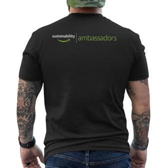 Sustainability Ambassadors White Logo Men's T-shirt Back Print - Thegiftio UK
