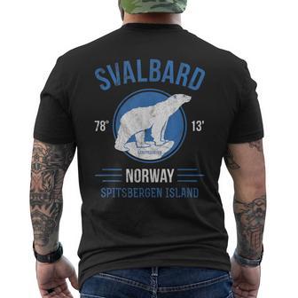 Svalbard Norway Arctic Circle Polar Bear Spitsbergen Men's T-shirt Back Print - Monsterry DE