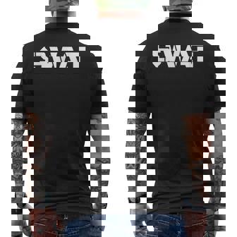Swat Team Halloween Costume Kids Boys Tactical Uniform Idea Mens Back Print T-shirt - Thegiftio