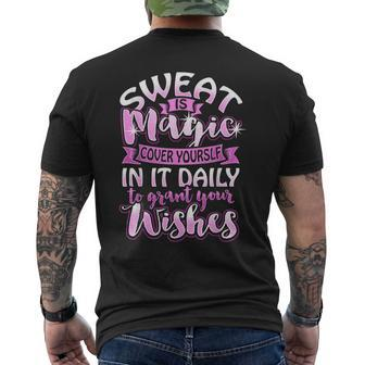 Sweat Is Magic Loves Yoga Practice Yogi Quote Namaste Zen Men's T-shirt Back Print - Monsterry DE