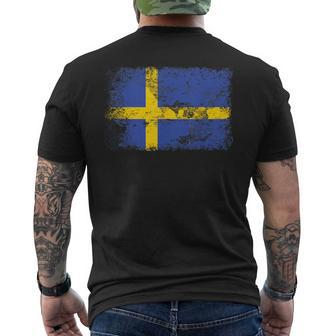 Sweden Flag Swedish Men's T-shirt Back Print - Monsterry CA