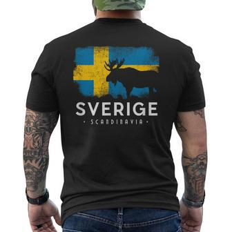 Sweden Scandinavia Swedish Elk Bull Midsomar Sverige T-Shirt mit Rückendruck - Seseable