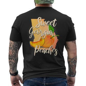 Sweet Georgia Peaches State Of Georgia Men's T-shirt Back Print - Monsterry
