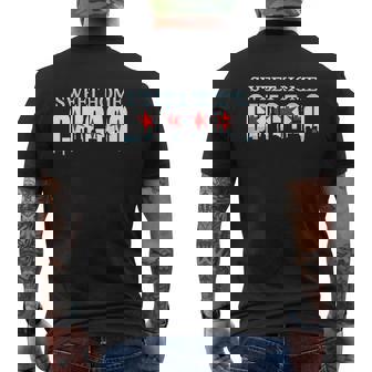 Sweet Home Chicago Flag Skyline Mens Back Print T-shirt - Thegiftio