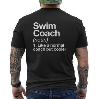 Swim Coach Sports Definition Trainer Instructor School V2 Mens Back Print T-shirt - Thegiftio UK