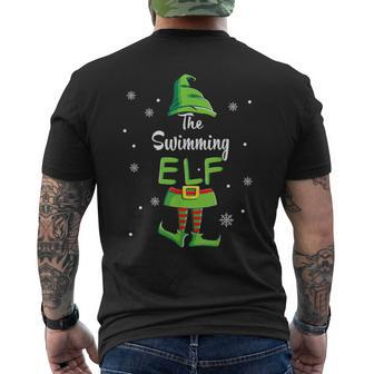 Swimming Elf Family Matching Christmas Pajamas Pjs Xmas Men Mens Back Print T-shirt - Thegiftio UK