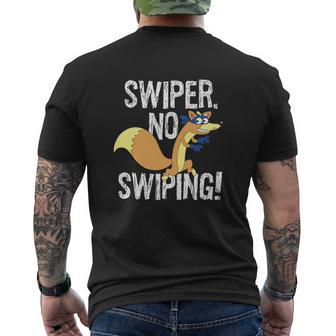 Swiper No Swiping Fox Mens Back Print T-shirt - Seseable