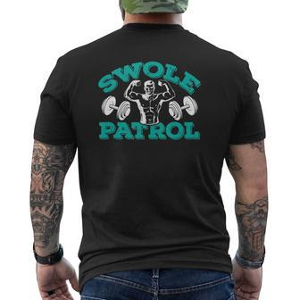 Swole Patrol – Bodybuilding Training & Weight Gain Mens Back Print T-shirt | Mazezy DE