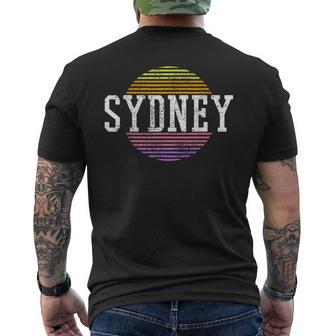 Sydney Australia Retro Vintage Souvenir Aussie Men's T-shirt Back Print - Monsterry UK