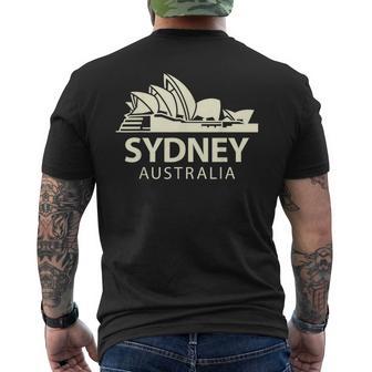 Sydney Opera House Australia Landmark Men's T-shirt Back Print - Monsterry AU