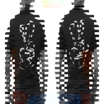 Symbole De Paix À Deux Doigts Avec Symbole De Paix Mignon T-shirt imprimé au dos - Cadeauxyz