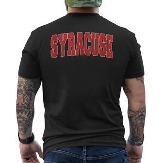 Syracuse Ny New York Varsity Style Usa Vintage Sports Men's T-shirt Back Print - Monsterry CA