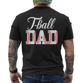 T-Ball Dad Cute Groovy Loud Daddy And Proud Dad Father's Day Men's T-shirt Back Print - Thegiftio UK