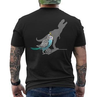T-Rex Budgerigar Shadow Budgie Parakeet Pet Bird Lover Men's T-shirt Back Print - Monsterry AU