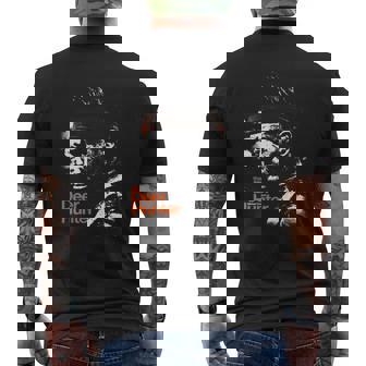 T-shirt imprimé au dos Chasseur de Cerfs, Design Visage Sombre Effet Éclaboussé - Cadeauxyz