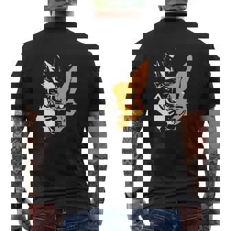 T-shirt imprimé au dos imprimé au dos Ninja Félin Graphic, Yin Yang Pop Culture Tee - Cadeauxyz