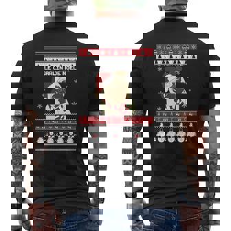 T-shirt imprimé au dos imprimé au dos Noir Carlin de Noël, Style Pull Moche Festif - Cadeauxyz