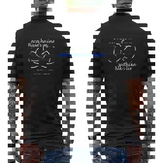 T-shirt imprimé au dos imprimé au dos Parce qu'il est mien, je suis cette ligne, Ligne Bleue, Soutien - Cadeauxyz