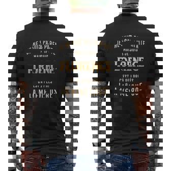 T-shirt imprimé au dos Je ne suis pas parfaite mais je suis FLORENCE Humour Doré - Cadeauxyz