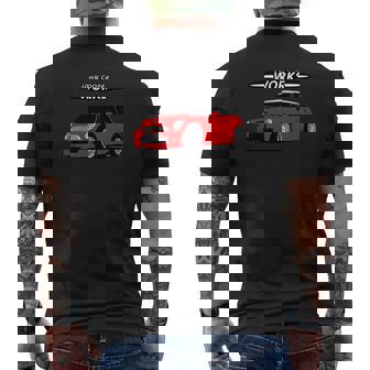 T-shirt imprimé au dos MINI Cooper John Cooper Works, Design Voiture Performance - Cadeauxyz