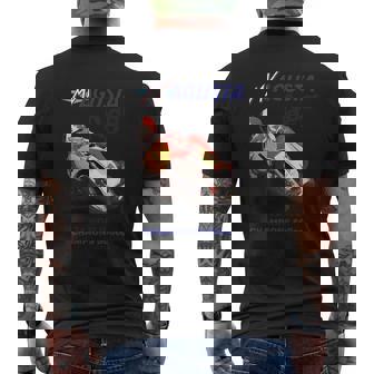 T-shirt imprimé au dos Moto de Course avec Pilote, Design Coloré pour Fans - Cadeauxyz