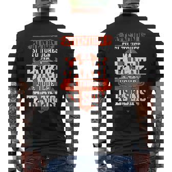 T-shirt imprimé au dos Noir Humour Attention, Touche Pas Ma Barbe, Tee Drôle - Cadeauxyz