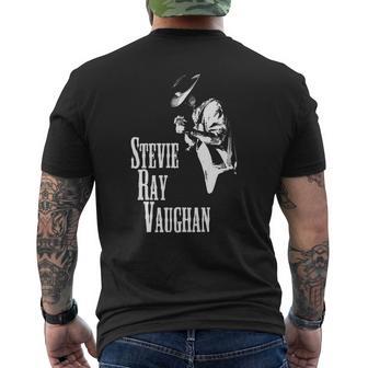 T-shirt imprimé au dos Noir Stevie Ray Vaughan, Tee de Guitariste pour Fans de Blues - Cadeauxyz