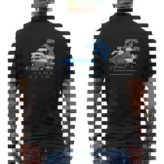 T-shirt imprimé au dos Volkswagen Beetle, Design Moteur Vue Arrière, Pour Amateurs Voitures - Cadeauxyz