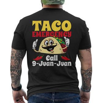 Taco Emergency Call 9 Juan Juan Cinco De Mayo Mexican Men's T-shirt Back Print - Monsterry AU