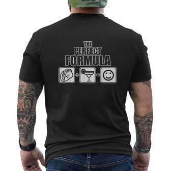 Taco And Margarita The Perfect Formula Taco Mens Back Print T-shirt - Thegiftio UK